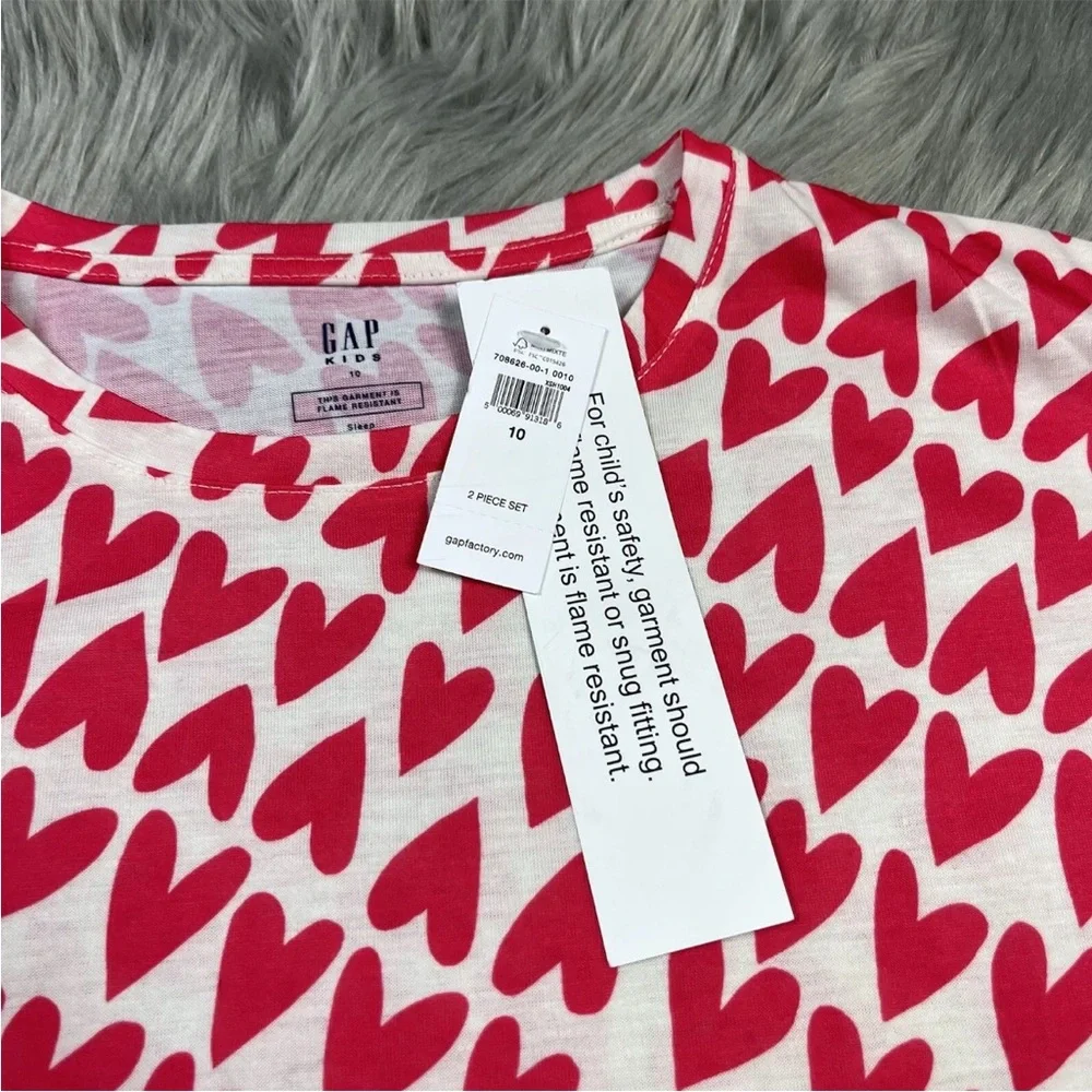 Gap Kids Girls Heart Long Sleeve Pajama Top Size 10